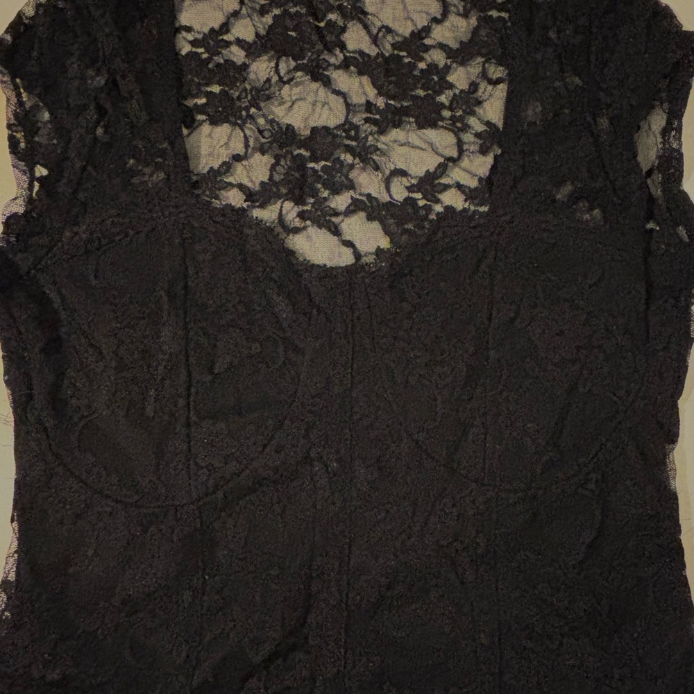 Little Black Lace Top